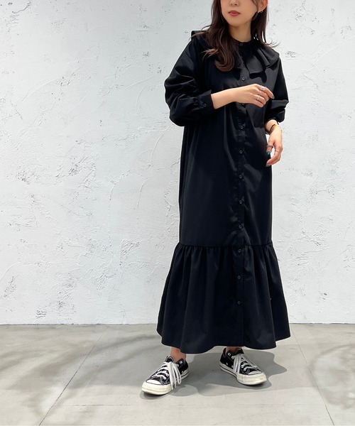 襟付きティアードワンピース【ZOZOTOWN限定アイテム】（ワンピース