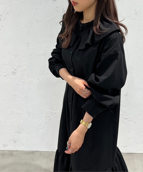 襟付きティアードワンピース【ZOZOTOWN限定アイテム】（ワンピース  