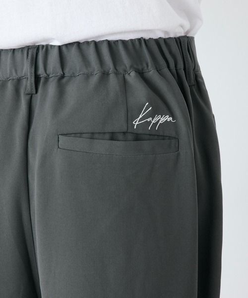 Kappa（カッパ）の「Kappa / カッパ 別注 ロゴ刺繍 イージータック ドレープ ワイドシルエットパンツ（スラックス・メンズ・ブラック/グレー系その他/アイボリー/ブラウン系その他/チャコールグレー・M/L）」の16枚目の写真