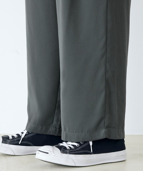 Kappa（カッパ）の「Kappa / カッパ 別注 ロゴ刺繍 イージータック ドレープ ワイドシルエットパンツ（スラックス・メンズ・ブラック/グレー系その他/アイボリー/ブラウン系その他/チャコールグレー・M/L）」の18枚目の写真