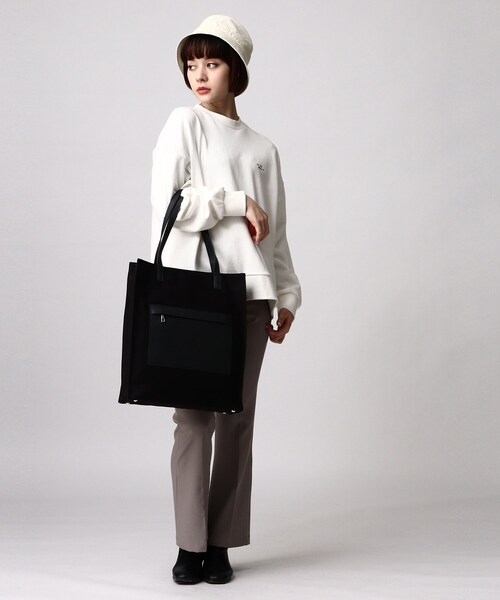 tk.TAKEO KIKUCHI(ティーケータケオキクチ)の「◆キャンバス×サフィアーノトート(トートバッグ・レディース・ホワイト系5/ブラック系4・00)」の11枚目の写真