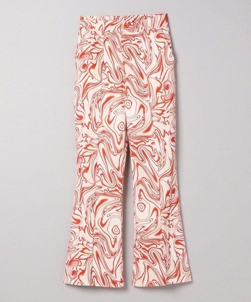 JEANASIS(ジーナシス)の「ナシジマーブルガラフレアパンツ/271943(その他パンツ・レディース・ブラック系その他/パープル系その他/レッド系その他・FREE)」の3枚目の写真