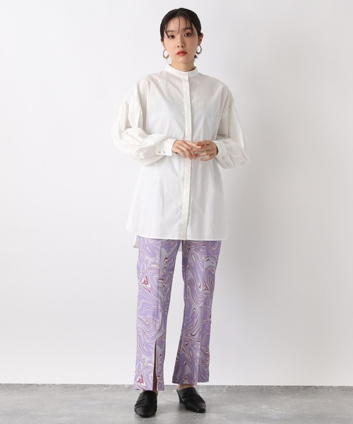 JEANASIS(ジーナシス)の「ナシジマーブルガラフレアパンツ/271943(その他パンツ・レディース・ブラック系その他/パープル系その他/レッド系その他・FREE)」の14枚目の写真