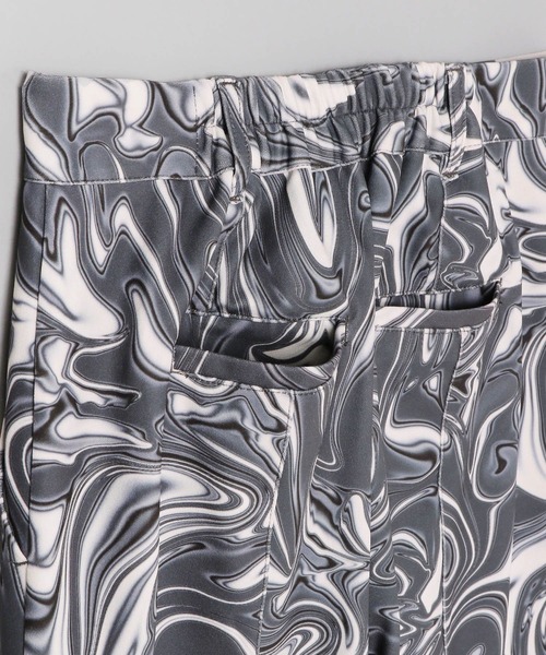 JEANASIS(ジーナシス)の「ナシジマーブルガラフレアパンツ/271943(その他パンツ・レディース・ブラック系その他/パープル系その他/レッド系その他・FREE)」の9枚目の写真