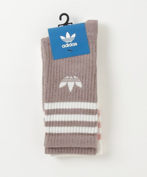 adidas（アディダス）の「コージー ミッドカット クルーソックス2足組 / アディダスオリジナルス（ソックス/靴下・レディース・ブラウン/ライム・LARGE/MEDIUM/SMALL/kids-XXL）」の3枚目の写真