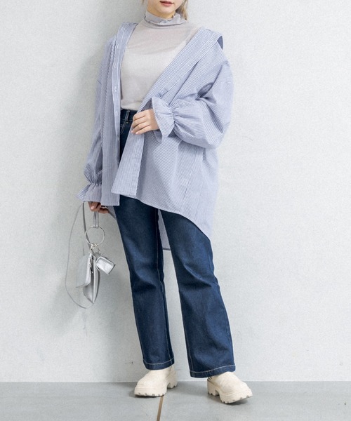 OLIVE des OLIVE（オリーブデオリーブ）の「シアインナー（Tシャツ/カットソー・レディース・オフホワイト/ブルー/ミント・FREE）」の10枚目の写真
