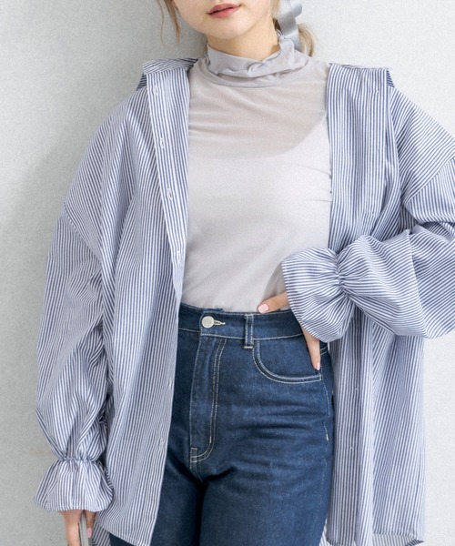 OLIVE des OLIVE（オリーブデオリーブ）の「シアインナー（Tシャツ/カットソー・レディース・オフホワイト/ブルー/ミント・FREE）」の17枚目の写真