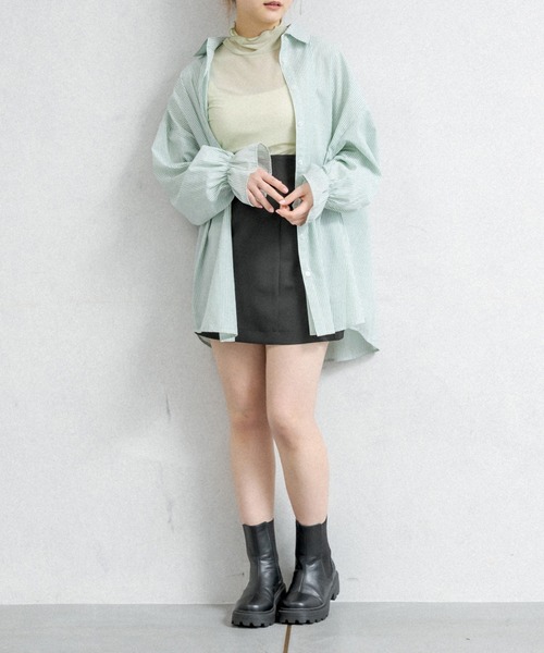 OLIVE des OLIVE（オリーブデオリーブ）の「シアインナー（Tシャツ/カットソー・レディース・オフホワイト/ブルー/ミント・FREE）」の6枚目の写真