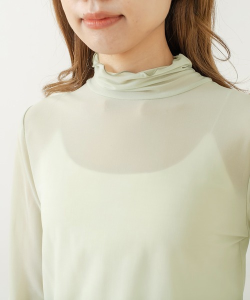 OLIVE des OLIVE（オリーブデオリーブ）の「シアインナー（Tシャツ/カットソー・レディース・オフホワイト/ブルー/ミント・FREE）」の11枚目の写真