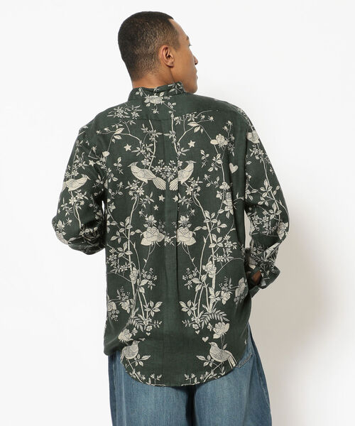 BOHEMIANS(ボヘミアンズ)の「BOHEMIANS/ボヘミアンズ NIGHITINGALE STAND CO SHIRT ナイチンゲールスタンドカラーシャツ(シャツ/ブラウス・メンズ・ダークグリーン・MEDIUM/X-LARGE/LARGE)」の3枚目の写真
