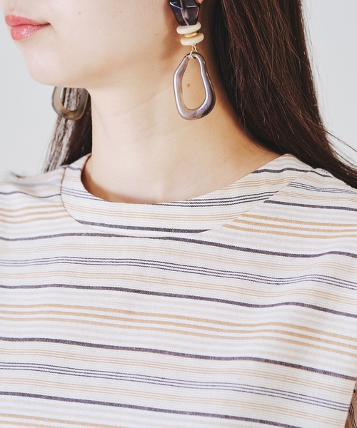 acro（アクロ）の「ストライプ2WAYワンピース/AC1311（ワンピース・レディース・ベージュ/ブルー・ﾌﾘ-）」の14枚目の写真