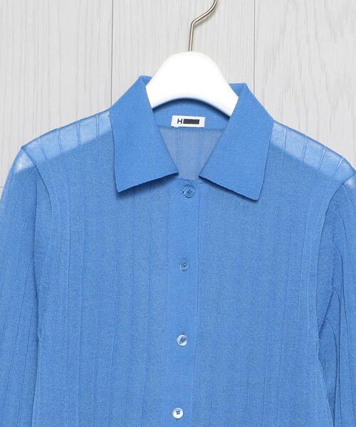 <H>SHEER RIB SHIRT KNIT PULLOVER/ニット H BEAUTY&YOUTH UNITED ARROWS（エイチビューティーアンドユース