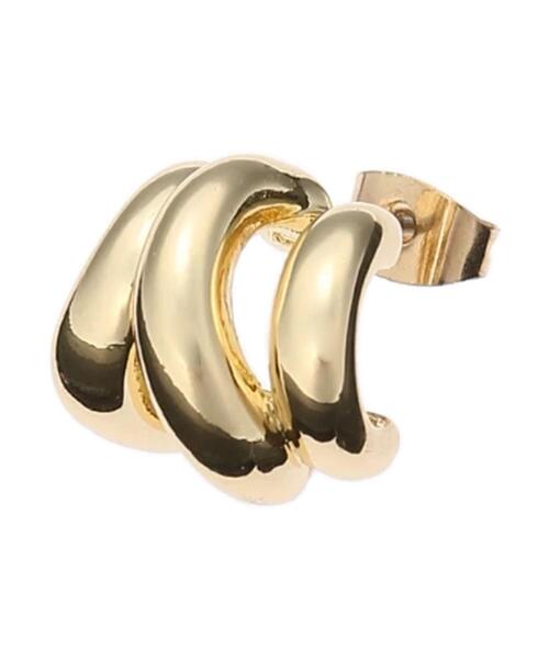 AMERICAN HOLIC(アメリカンホリック)の「トリプルラインミニフープピアス(ピアス(両耳用)・レディース・シルバー/ゴールド・FREE)」の3枚目の写真