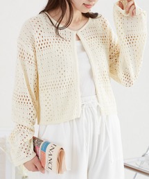 透かし編みニットカーディガン/AC1348