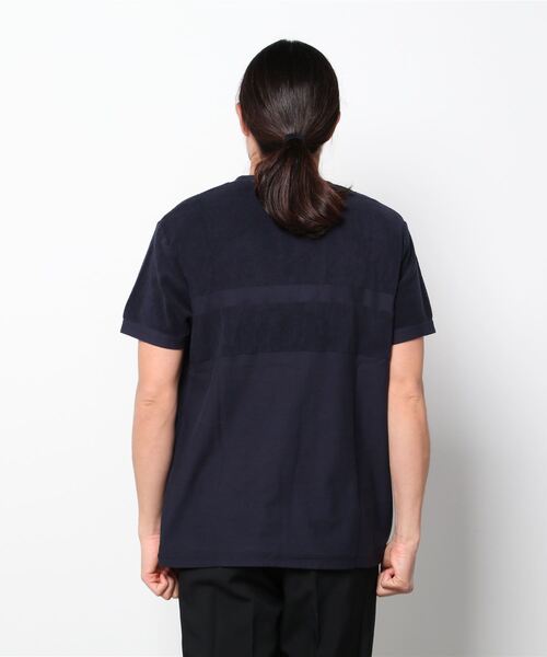 SEAGREEN(シーグリーン)の「SEAGREEN(シーグリーン) PILE BORDER T-SHIRT(Tシャツ/カットソー・メンズ・ダークネイビー/ベージュ/ホワイト・3/4/2/1)」の5枚目の写真