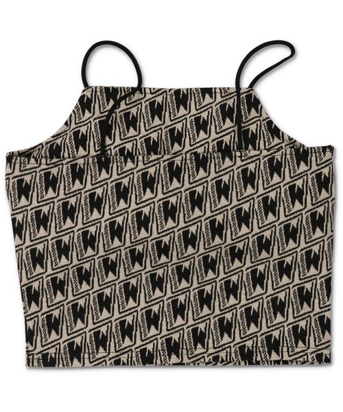 SPINNS（スピンズ）の「モノグラムデザインジャガードキャミソール（キャミソール・レディース・ブラック×ホワイト/ベージュ×ブラック・ONESIZE）」の12枚目の写真