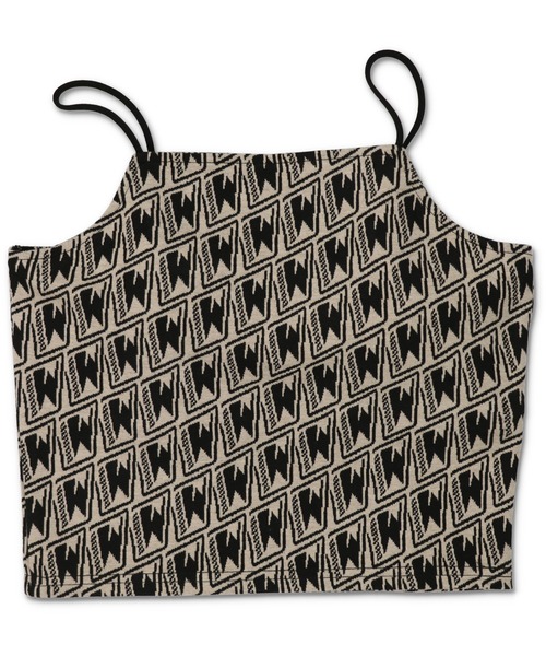 SPINNS（スピンズ）の「モノグラムデザインジャガードキャミソール（キャミソール・レディース・ブラック×ホワイト/ベージュ×ブラック・ONESIZE）」の11枚目の写真