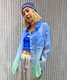 ★美品★ UGG@mos サイドファスナー ビッグシャツ アグ ビッグシャツ UGG（アグ）の「UGG@mos サイドファスナー ビッグシャツ / アグ