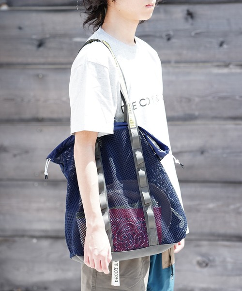 WEEKEND(ER)（ウィークエンダー）の「WEEKEND(ER) ウィークエンダー WEEKEND MESH TOTE BAG メッシュトートバッグ（トートバッグ・メンズ・ホワイト/ブラック/グレー/ネイビー/オリーブ/イエロー・FREE）」の5枚目の写真