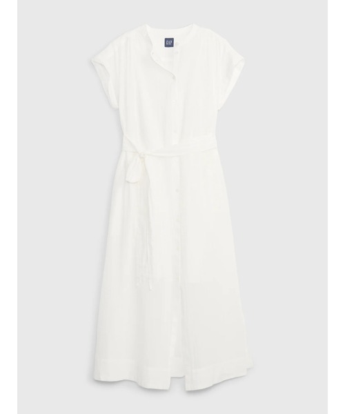 GAP（ギャップ）の「タイウエスト ミディシャツワンピース（ワンピース  