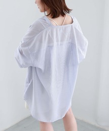 ストライプシアーシャツ