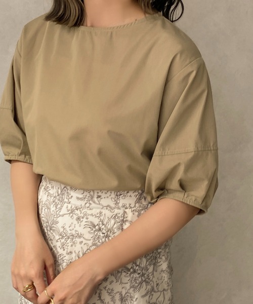 apres jour clair（アプレジュールクレア）の「【apres jour clair】ランタンスリーブブラウス【ZOZOTOWN限定アイテム】（シャツ/ブラウス・レディース・ベージュ/オフホワイト/モカ・フリー/X-LARGE）」の4枚目の写真