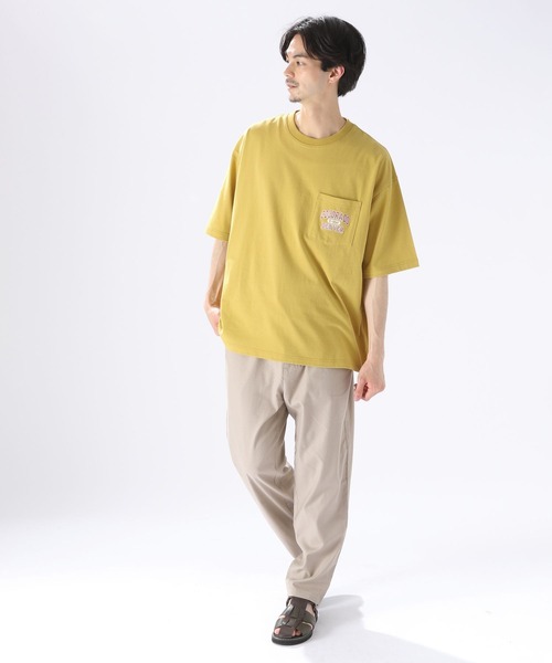 niko and...(ニコアンド)の「ワンポイントロゴポケットTシャツ(Tシャツ/カットソー・メンズ・ブラック/グリーン/イエロー/オフホワイト・LARGE/MEDIUM)」の7枚目の写真