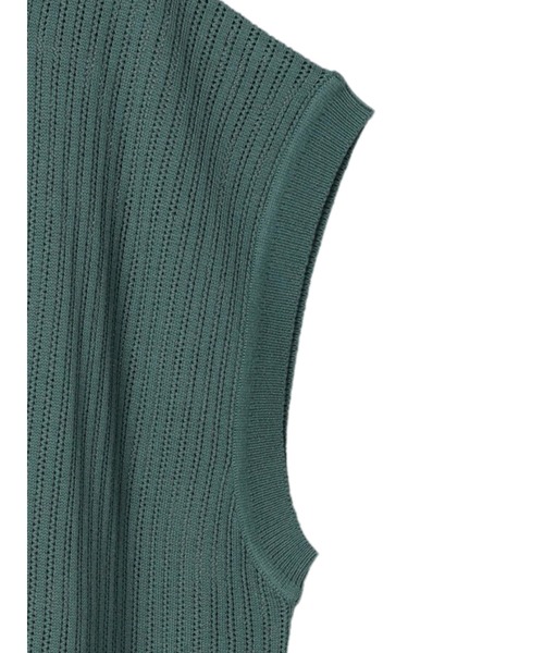 CRAFT STANDARD BOUTIQUE(クラフトスタンダードブティック)の「【手洗い】リブ切替えVネックジレ *◆(ベスト・レディース・ベージュ/チャコールグレー/グリーン・FREE)」の19枚目の写真