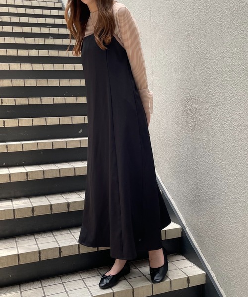 WEGO（ウィゴー）の「WEGO/バックリボンマーメイドキャミワンピース（ワンピース・レディース・ブラック/ライトベージュ・FREE）」の19枚目の写真