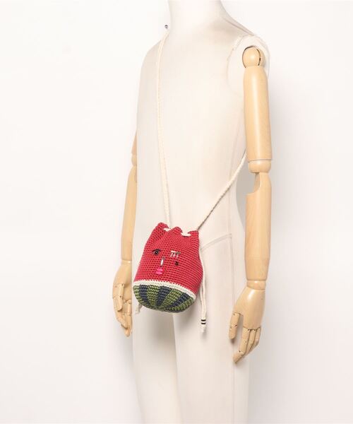 Paradise Picnic(パラダイスピクニック)の「トロピカルフルーツミニバッグ(かごバッグ・レディース・イエロー/レッド/ベージュ・FREE)」の7枚目の写真