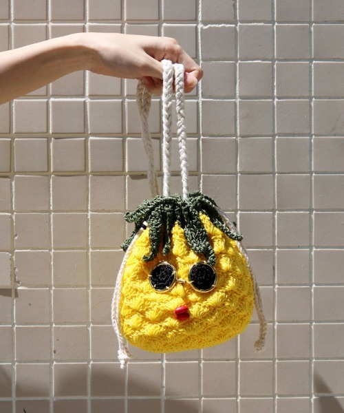 Paradise Picnic(パラダイスピクニック)の「トロピカルフルーツミニバッグ(かごバッグ・レディース・イエロー/レッド/ベージュ・FREE)」の17枚目の写真