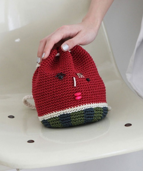 Paradise Picnic(パラダイスピクニック)の「トロピカルフルーツミニバッグ(かごバッグ・レディース・イエロー/レッド/ベージュ・FREE)」の18枚目の写真