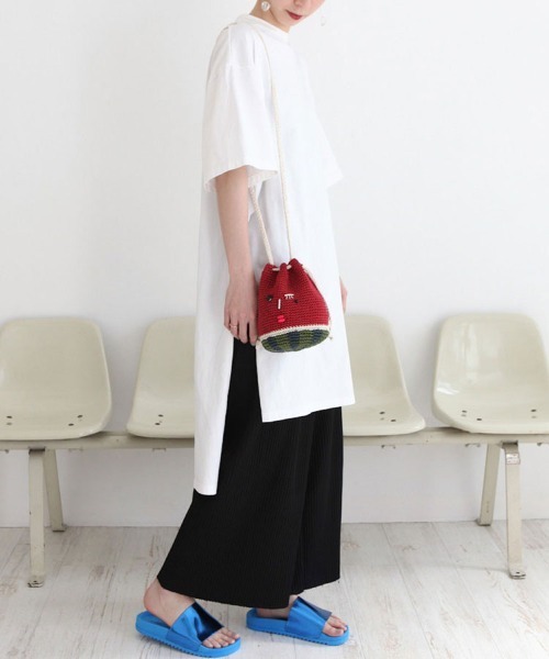 Paradise Picnic(パラダイスピクニック)の「トロピカルフルーツミニバッグ(かごバッグ・レディース・イエロー/レッド/ベージュ・FREE)」の19枚目の写真