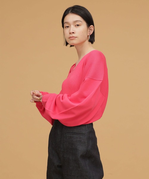 NANO universe（ナノユニバース）の「LB.03/ボレロセットアンサンブル（アンサンブル・レディース・グレー系その他4/ピンク/ネイビー・Ⅰ/Ⅱ）」の4枚目の写真