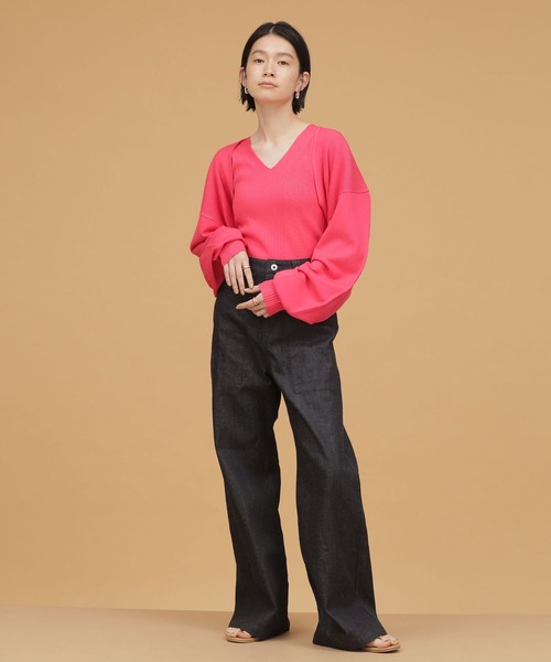 NANO universe（ナノユニバース）の「LB.03/ボレロセットアンサンブル（アンサンブル・レディース・グレー系その他4/ピンク/ネイビー・Ⅰ/Ⅱ）」の21枚目の写真