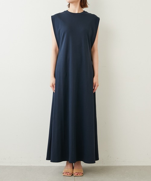 スムースコットンスクエアスリーブワンピース