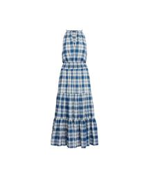 セール Ralph lauren ホルター 美ライン ワンピース ティアード 美品♡ポロラルフローレン ロングワンピース 花柄 ティアード