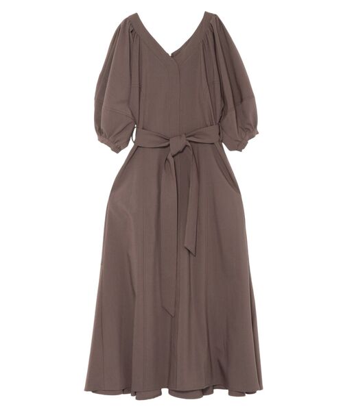 LAGUNAMOON（ラグナムーン）の「フォルムラインバックフレアーワンピース（ワンピース・レディース・ベージュ/ブラウン/ブルー・SMALL/MEDIUM）」の15枚目の写真