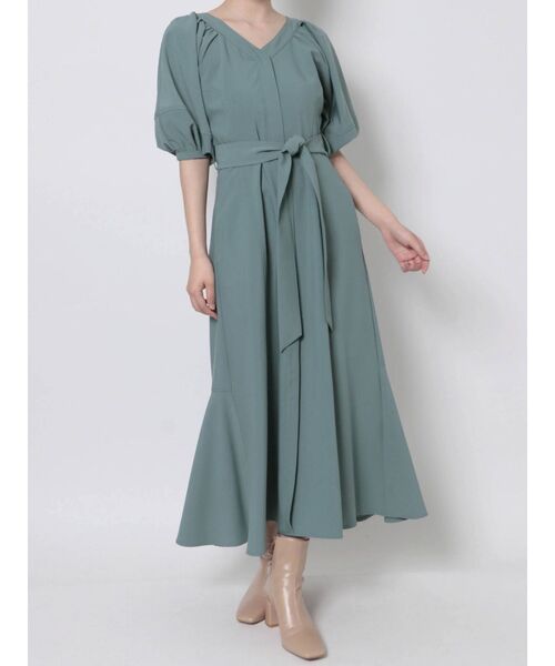 LAGUNAMOON（ラグナムーン）の「フォルムラインバックフレアーワンピース（ワンピース・レディース・ベージュ/ブラウン/ブルー・SMALL/MEDIUM）」の18枚目の写真