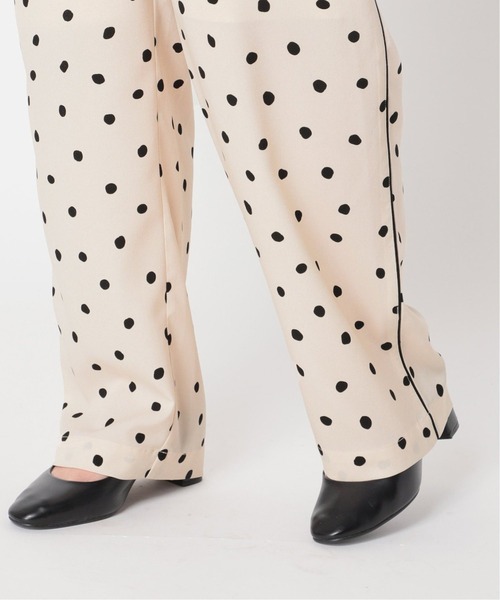 ニュースペーパー柄パンツ♡00 追加》ドットプリントタックパンツ（その他パンツ）｜B.C STOCK