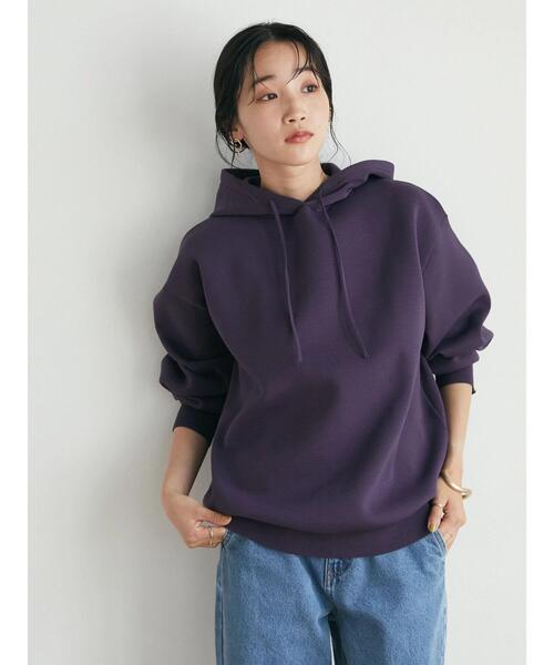 CRAFT STANDARD BOUTIQUE(クラフトスタンダードブティック)の「ニットパーカー *◆(ニット/セーター・レディース・ダークグリーン/ベージュ/パープル・FREE)」の5枚目の写真