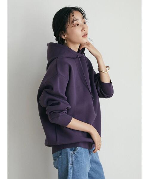 CRAFT STANDARD BOUTIQUE(クラフトスタンダードブティック)の「ニットパーカー *◆(ニット/セーター・レディース・ダークグリーン/ベージュ/パープル・FREE)」の6枚目の写真