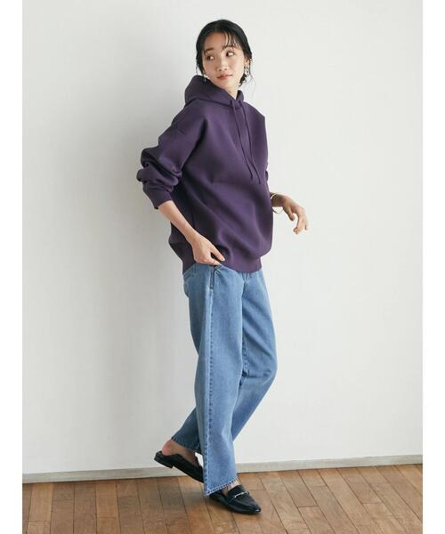 CRAFT STANDARD BOUTIQUE(クラフトスタンダードブティック)の「ニットパーカー *◆(ニット/セーター・レディース・ダークグリーン/ベージュ/パープル・FREE)」の9枚目の写真