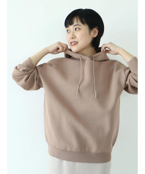 CRAFT STANDARD BOUTIQUE(クラフトスタンダードブティック)の「ニットパーカー *◆(ニット/セーター・レディース・ダークグリーン/ベージュ/パープル・FREE)」の12枚目の写真