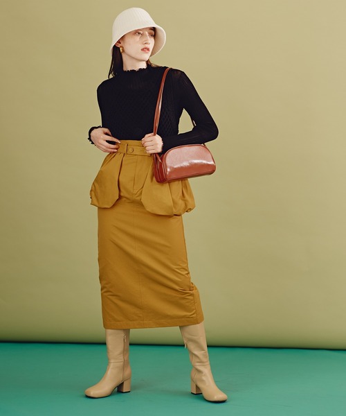 N.(N. Natural Beauty Basic)(エヌエヌナチュラルビューティーベーシック)の「《n.'look》◆格子柄レース編みジレニット(ニット/セーター・レディース・ブラック/クリーム・MEDIUM)」の5枚目の写真