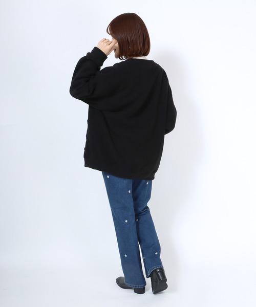 DISCUS ATHLETIC（ディスカス　アスレチック）の「DISCUS ATHLETIC（ディスカスアスレチック）フリースクルーネックカーディガン（カーディガン/ボレロ・レディース・イエロー/オレンジ/アイボリー/ブラック・M/L）」の14枚目の写真