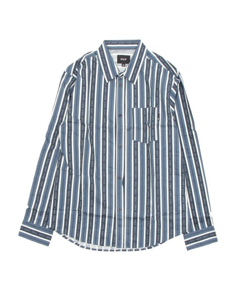 HUF（ハフ）の「HUF / ハフ FUCK IT STRIPE L/S WOVEN TOP 長袖 