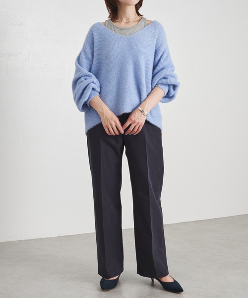 COLLAGE GALLARDAGALANTE（コラージュガリャルダガランテ）の「【OT】お仕事でも普段でも/キレイ目に使える/チノパンツ/手洗い可（チノパンツ・レディース・ネイビー/ベージュ・0/1）」の7枚目の写真