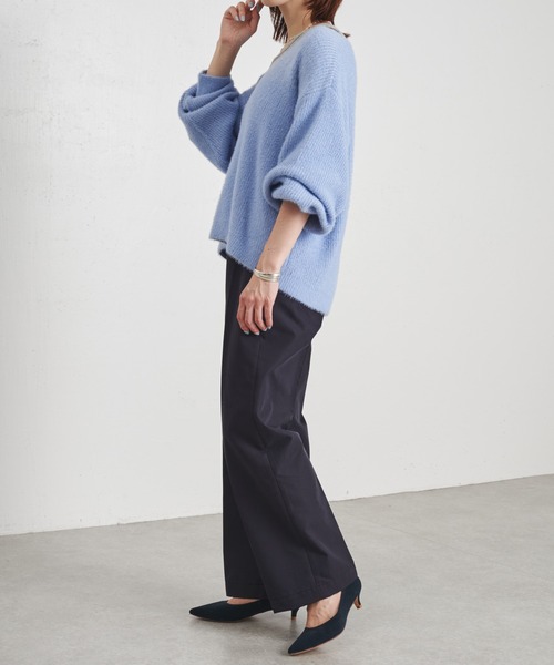 COLLAGE GALLARDAGALANTE（コラージュガリャルダガランテ）の「【OT】お仕事でも普段でも/キレイ目に使える/チノパンツ/手洗い可（チノパンツ・レディース・ネイビー/ベージュ・0/1）」の3枚目の写真