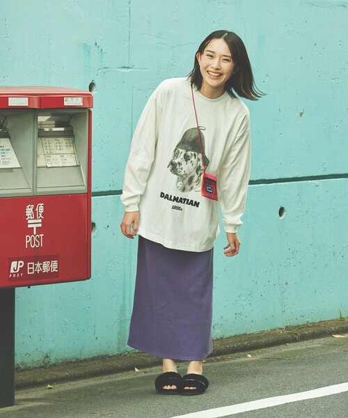 FREAK'S STORE(フリークスストア)の「SAUVENIR/サウベニア ダルメシアン L/S TEE/刺繍TEE/プリントTEE/リンガーTEE(Tシャツ/カットソー・メンズ・ホワイト/ブラック/グレー/その他9・SMALL/MEDIUM/LARGE)」の5枚目の写真